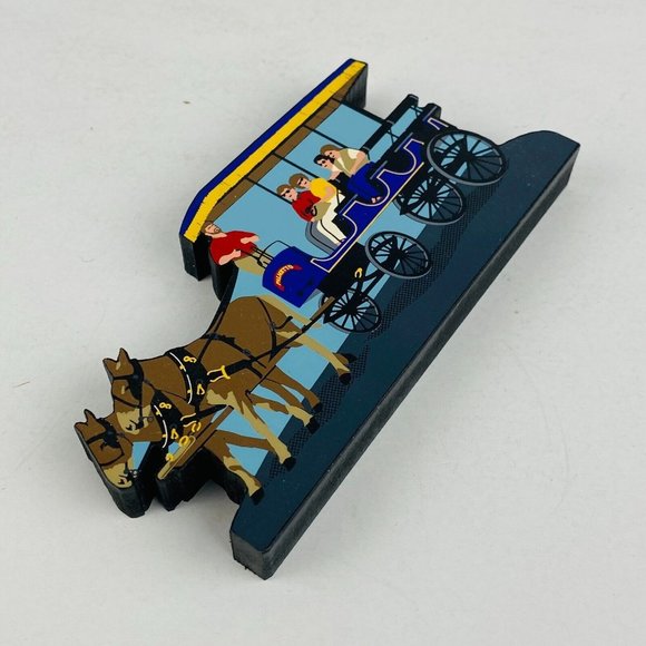 Shelia's Shelia Sheila Palmetto Carriage Tour CVN07 Signed By Artist Wood Art - Picture 8 of 11